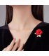 XSB283 - Fashionable Red Rose Brooch